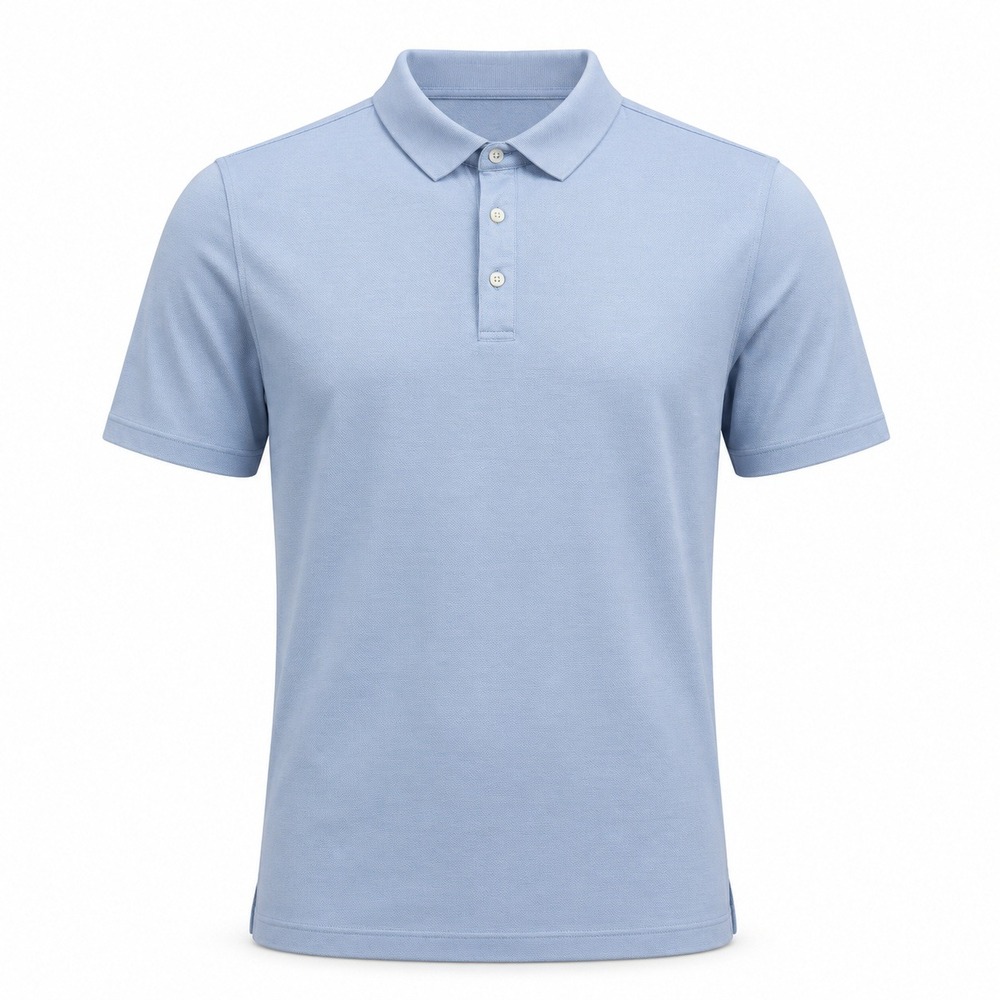 Modern Ambition Polo Shirt Mens Large Light Blue Technical Recycled Blend Logo